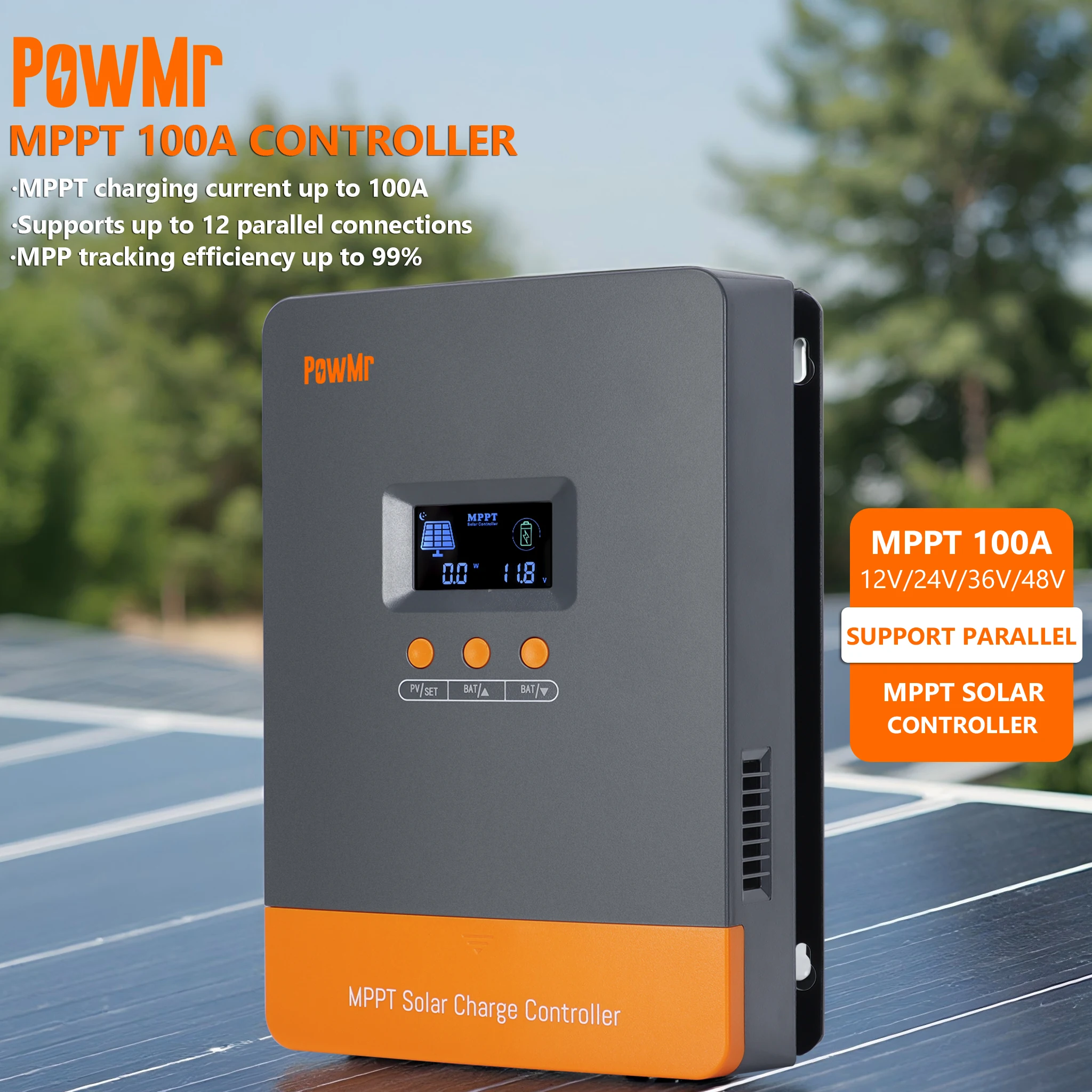 PowMr Hot Sale 12V 24V 48V Bat - Mppt Charge Controller recension och pris