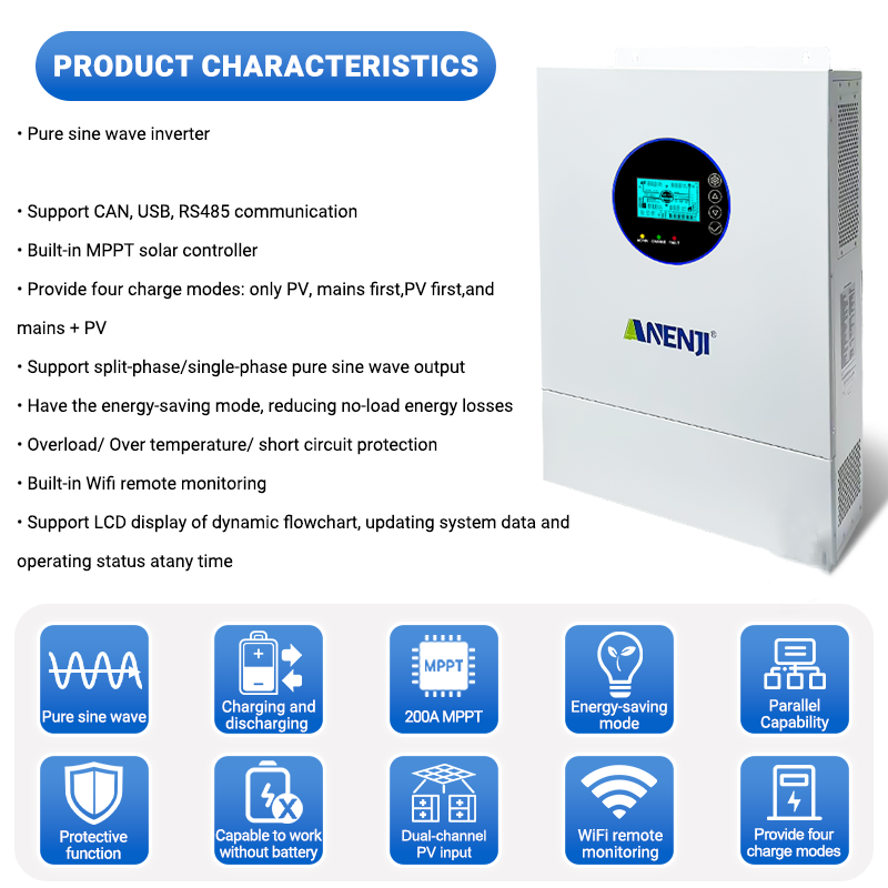 ANENJI Split-phase 120V/240V 1 - Mppt Charge Controller recension och pris