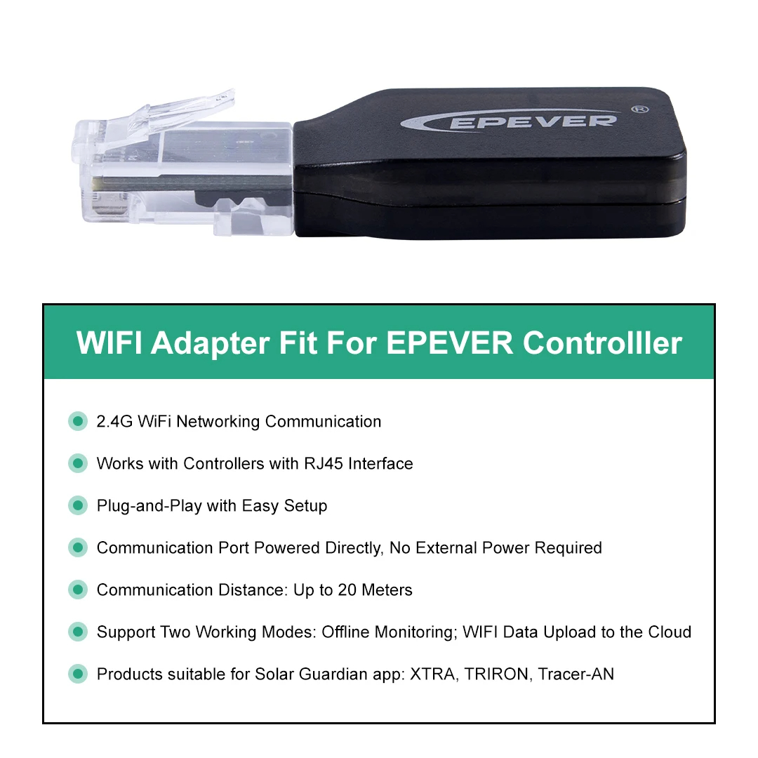 EPEVER WiFi 2.4G RJ45 D WIFI B - Mppt Charge Controller recension och pris