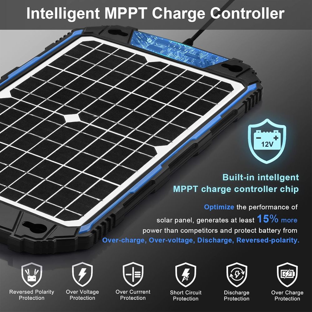 Waterproof 12W 12V Solar Batte - Mppt Charge Controller recension och pris