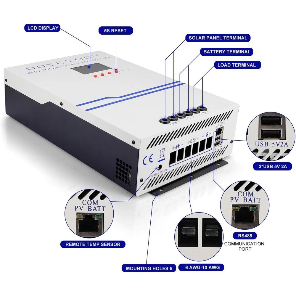 100 Amp MPPT Solar Charge Cont - Mppt Charge Controller recension och pris